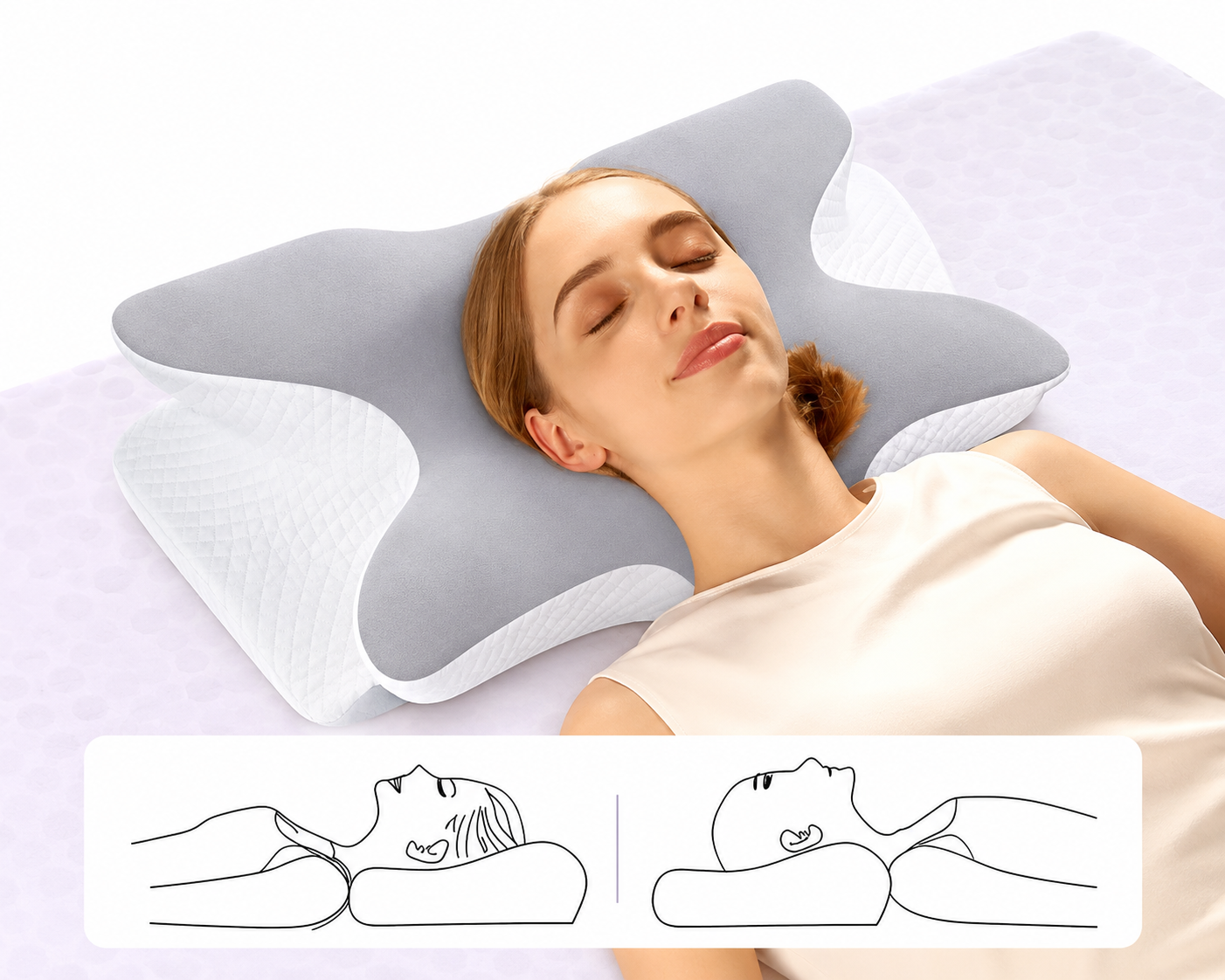 ButterflySleep™ Memory Foam Cervical Pillow